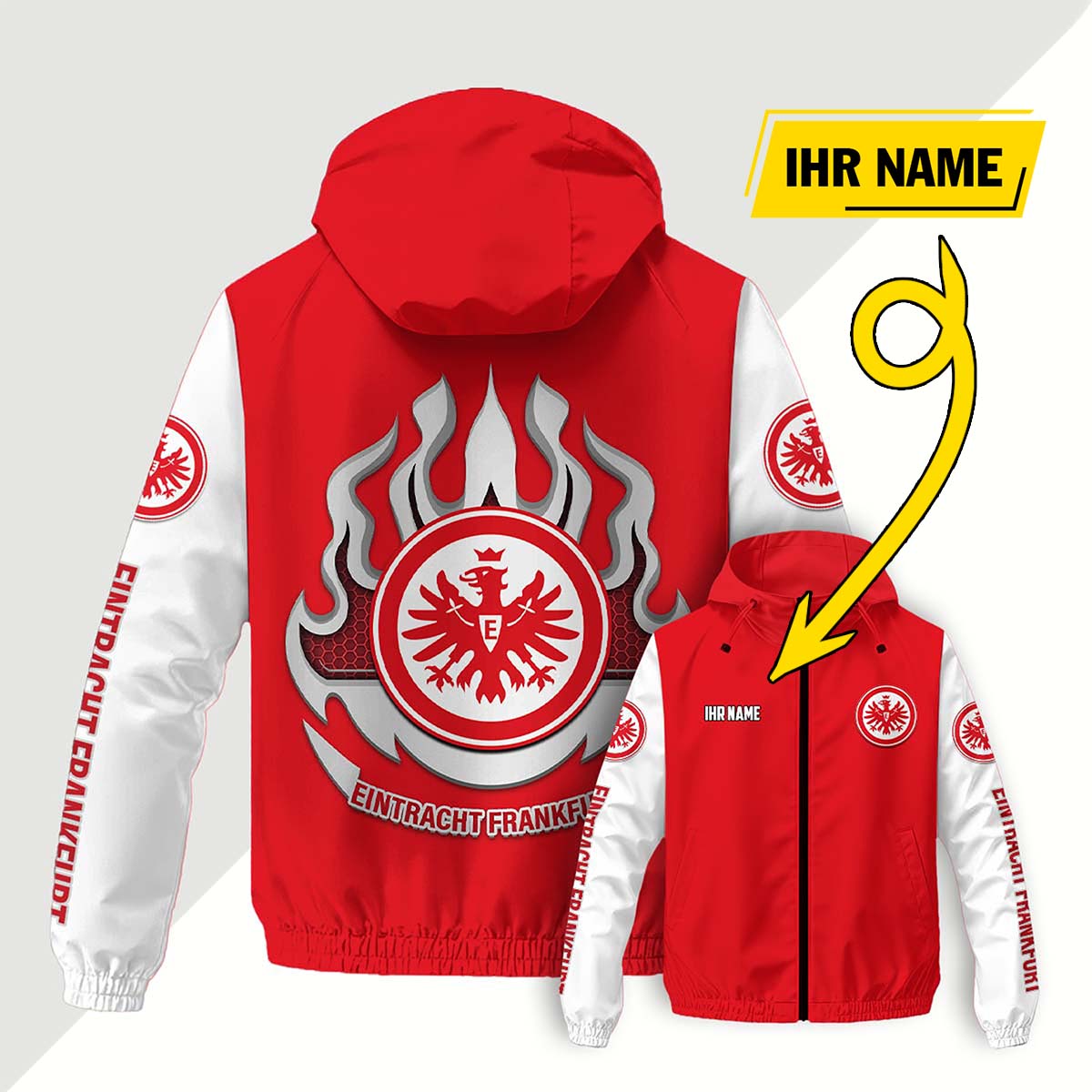 Eintracht Frankfurt Windjacke - SGE Windbreaker – Bild 8