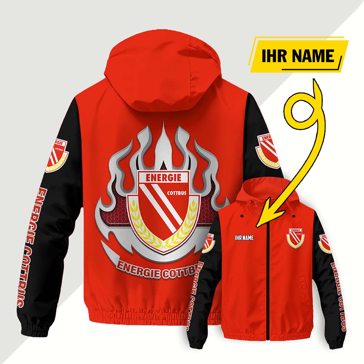 Energie Cottbus Windjacke - FCE Windbreaker – Bild 4
