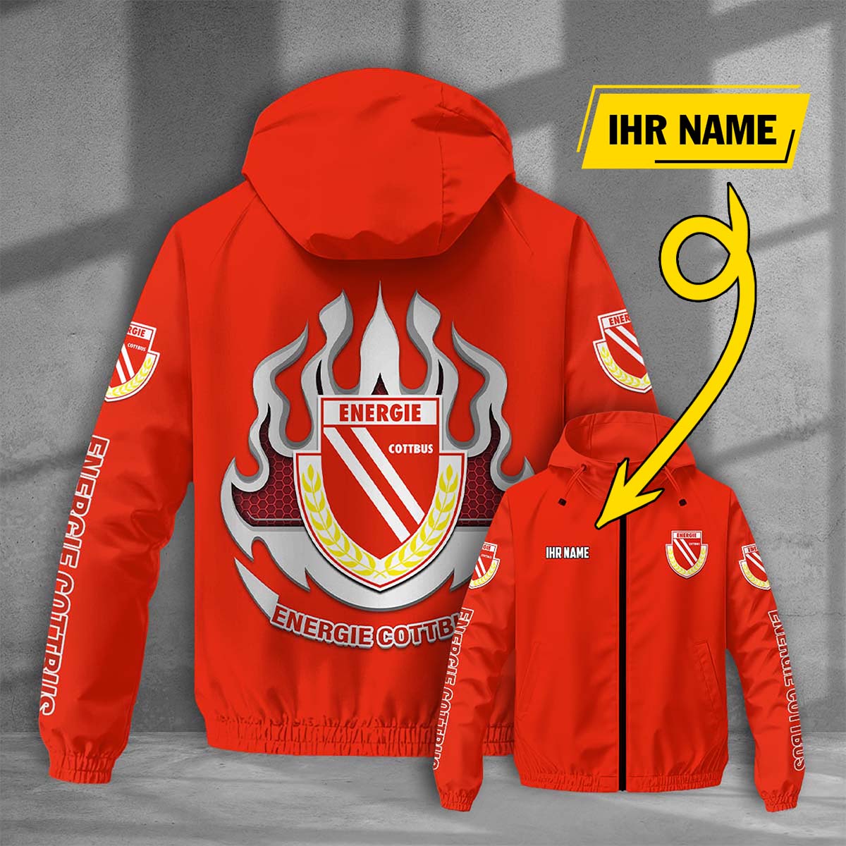 Energie Cottbus Windjacke - FCE Windbreaker – Bild 9