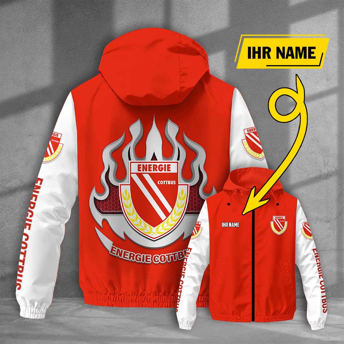 Energie Cottbus Windjacke - FCE Windbreaker – Bild 5
