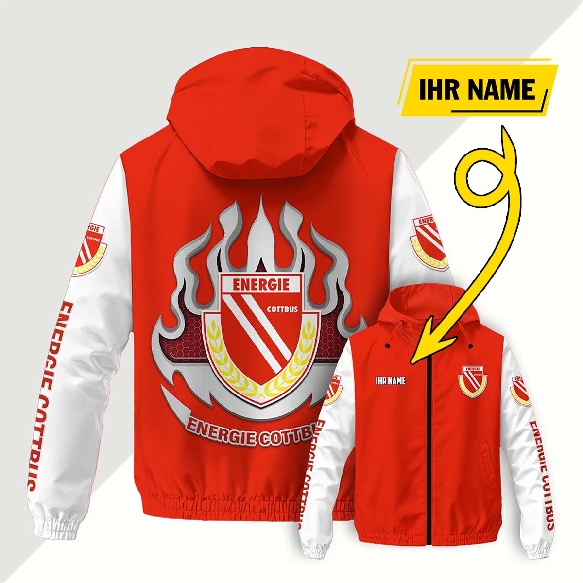 Energie Cottbus Windjacke - FCE Windbreaker – Bild 8