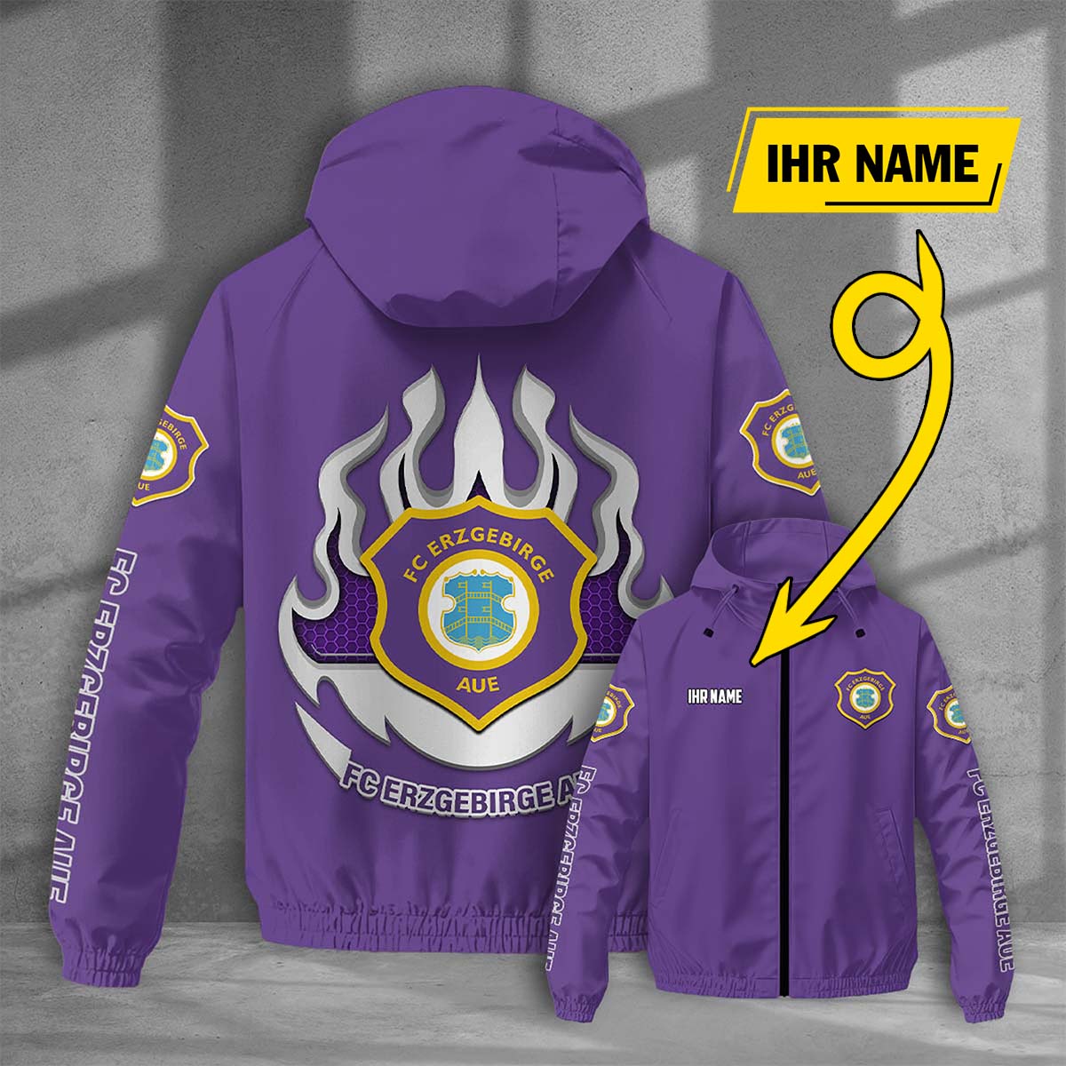 FC Erzgebirge Aue Windjacke - FCE Windbreaker – Bild 9