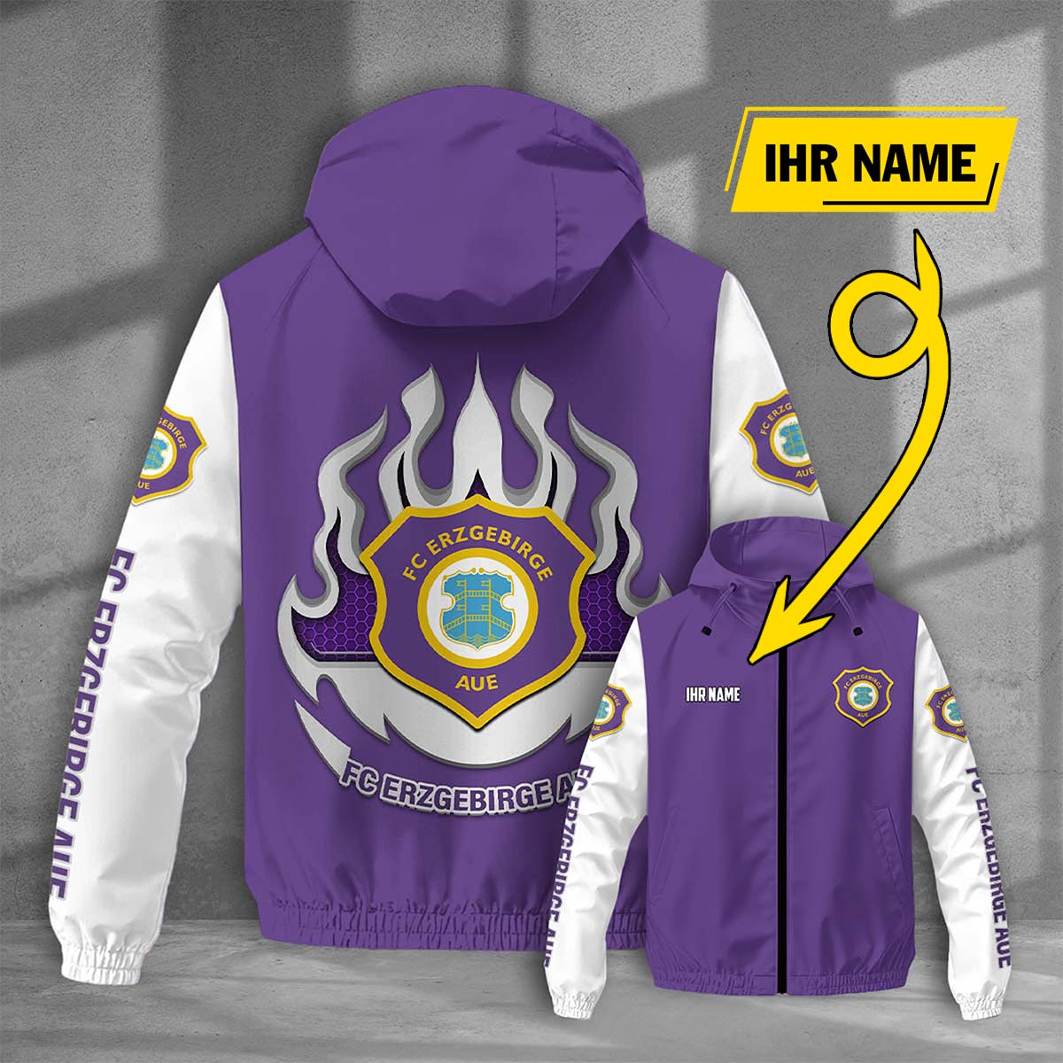 FC Erzgebirge Aue Windjacke - FCE Windbreaker – Bild 5