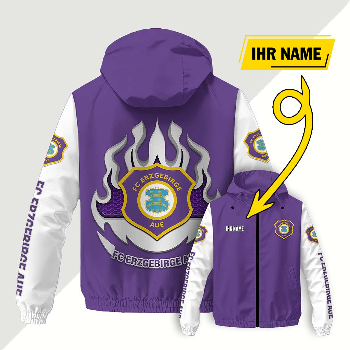 FC Erzgebirge Aue Windjacke - FCE Windbreaker – Bild 8