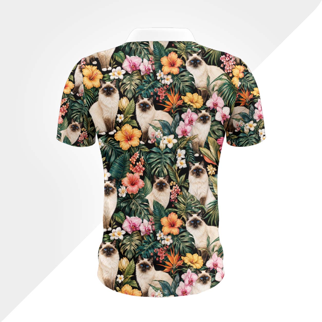Heilige Birma Katze Polohemd - Lustiges Tropen Kurzarm Shirt für Herren Damen – Bild 3