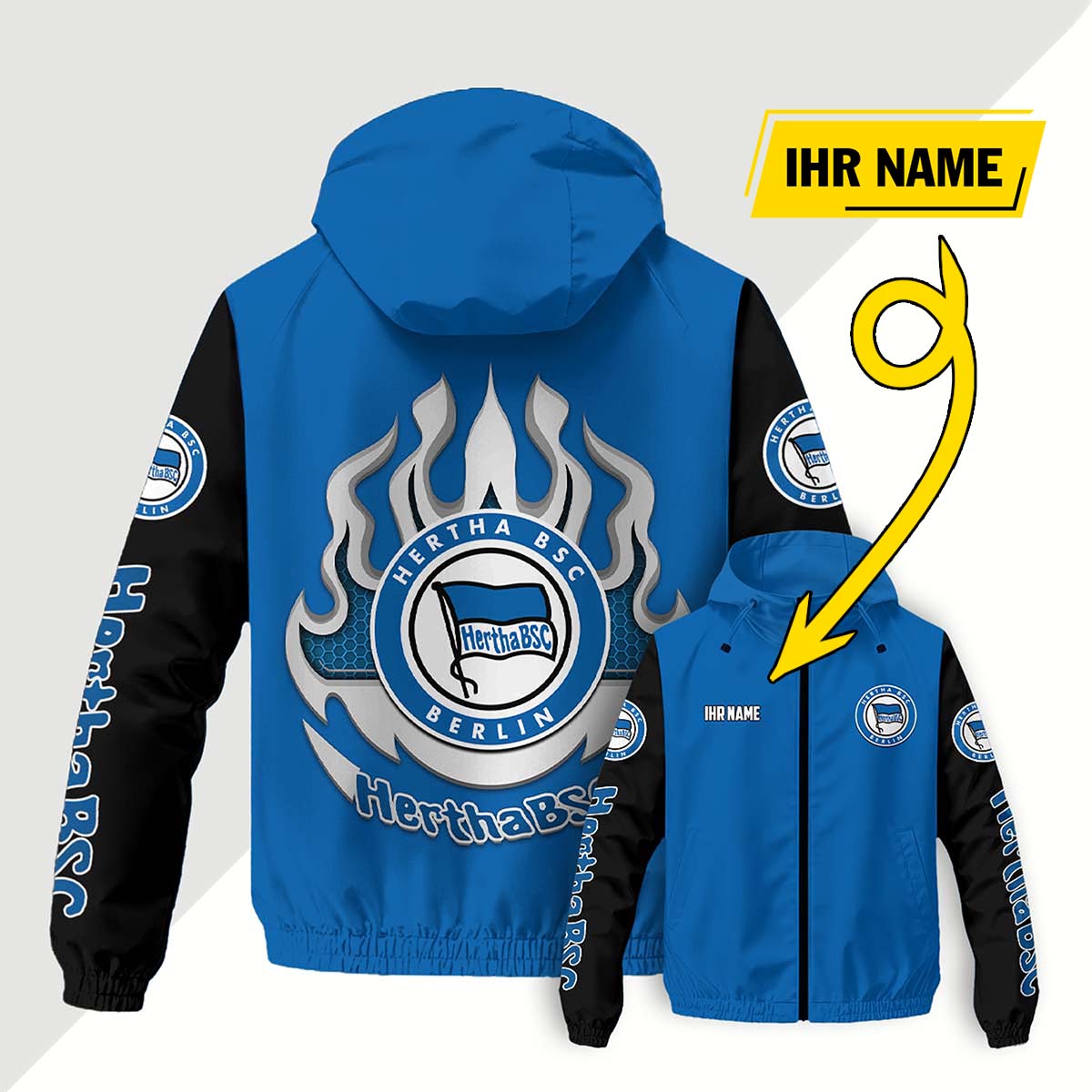 Hertha Berlin Windjacke - BSC Windbreaker – Bild 4
