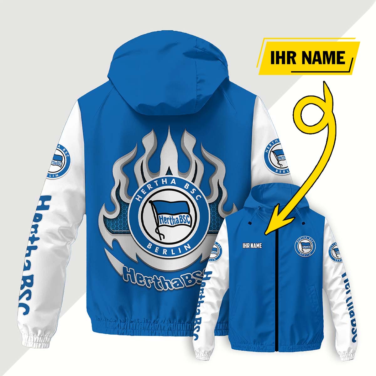 Hertha Berlin Windjacke - BSC Windbreaker – Bild 8