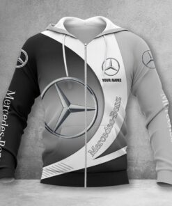 Mercedes-Benz White Zip Hoodie