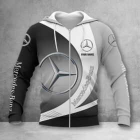 Mercedes-Benz White Zip Hoodie