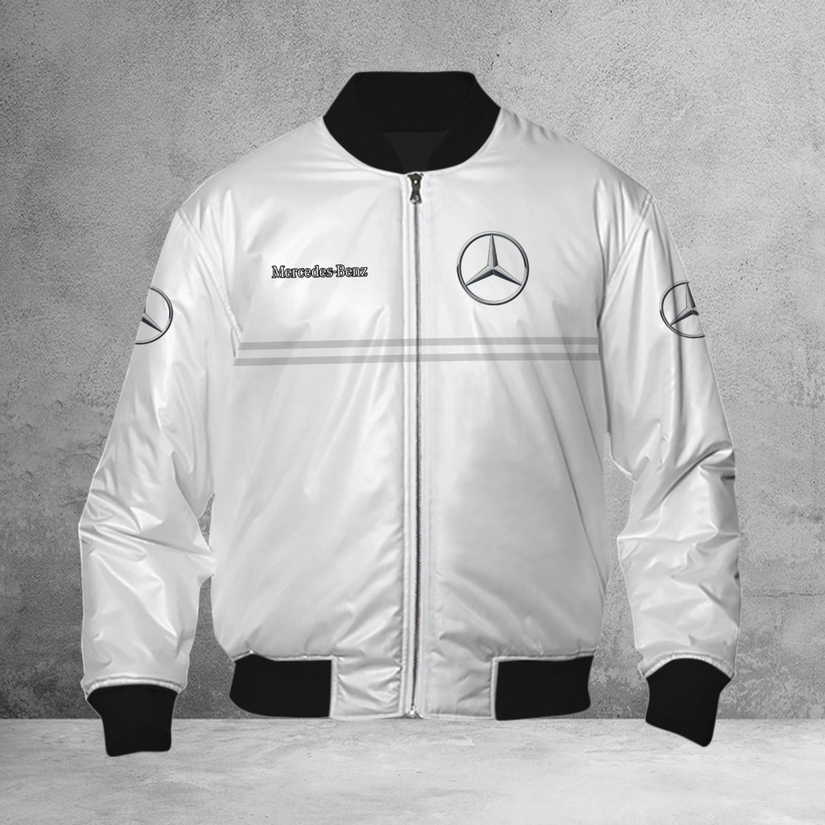 Mercedes-Benz White Bomberjacke