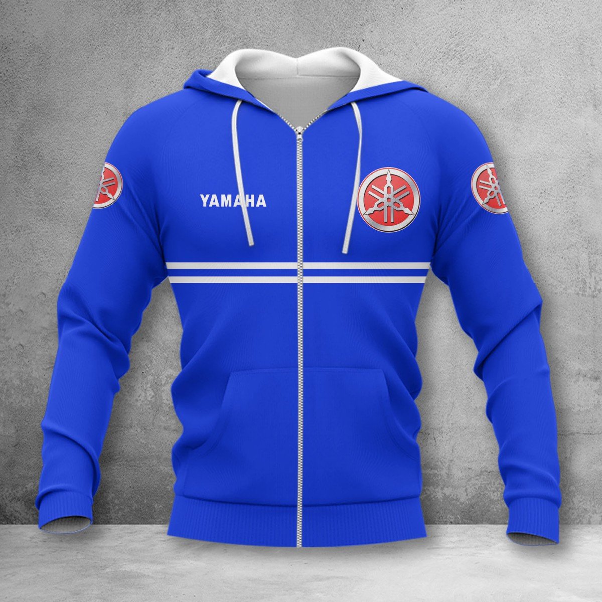 Yamaha Blue Zip Hoodie