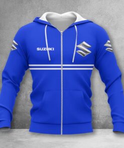 Suzuki Blue Zip Hoodie