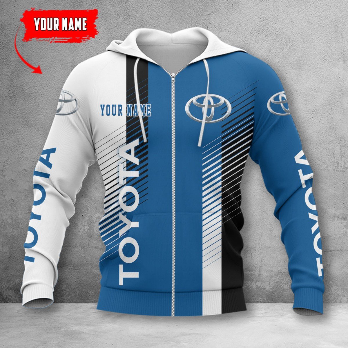 Toyota Blue Zip Hoodie