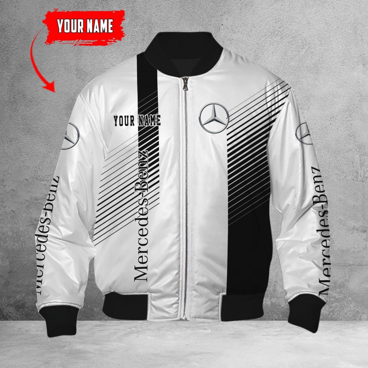 Mercedes-Benz White Bomberjacke