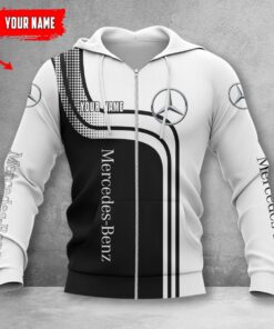 Mercedes-Benz White Zip Hoodie