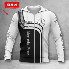 Mercedes-Benz White Zip Hoodie
