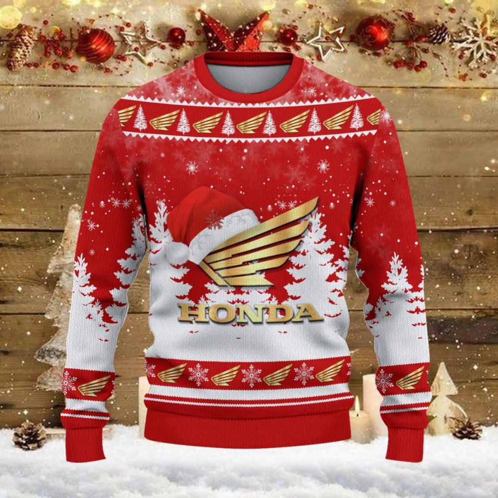 Weihnachtspullover Honda Motorcycle – Ugly Christmas Sweater – Bild 2