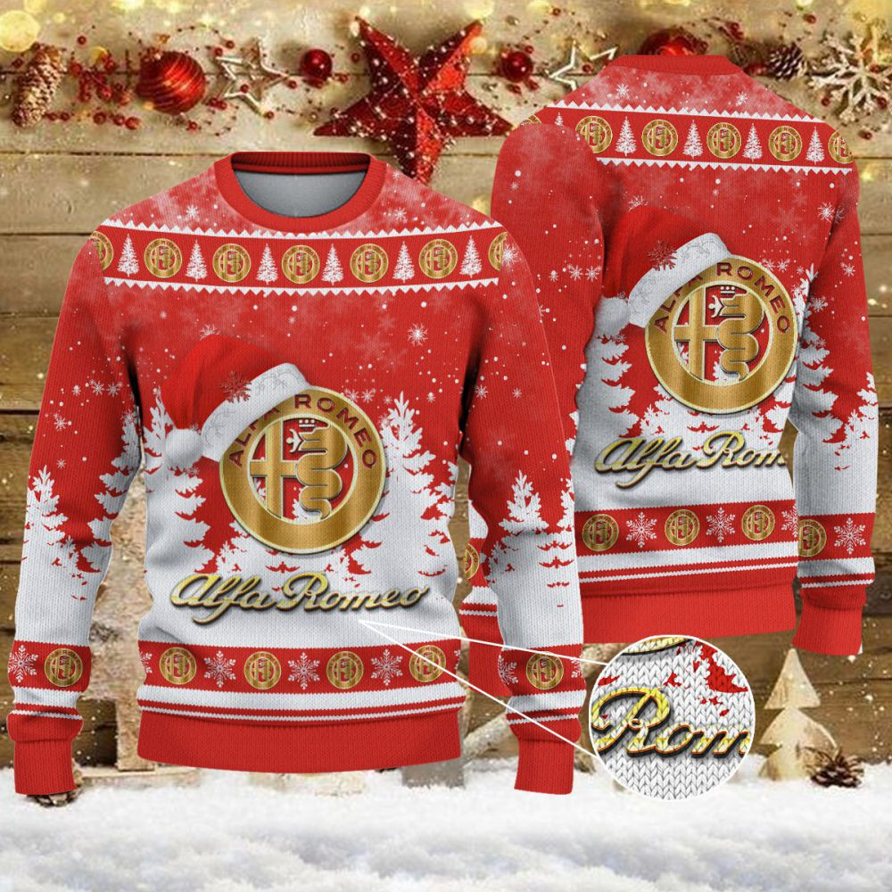 Weihnachtspullover Alfa Romeo Red – Ugly Christmas Sweater