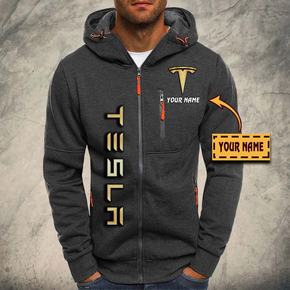 Tesla Kapuzensweatjacke – Bild 3