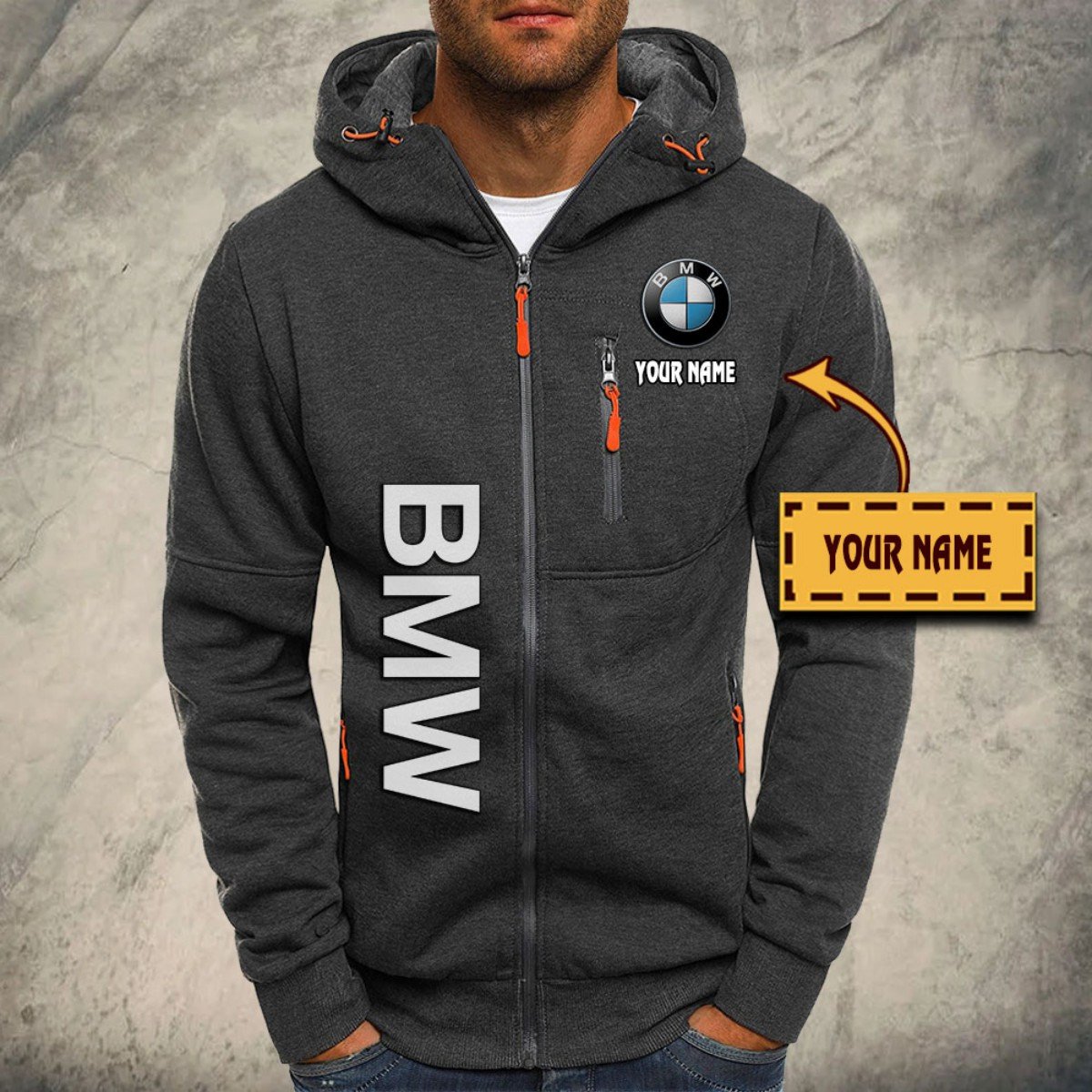 BMW Car Kapuzensweatjacke – Bild 4