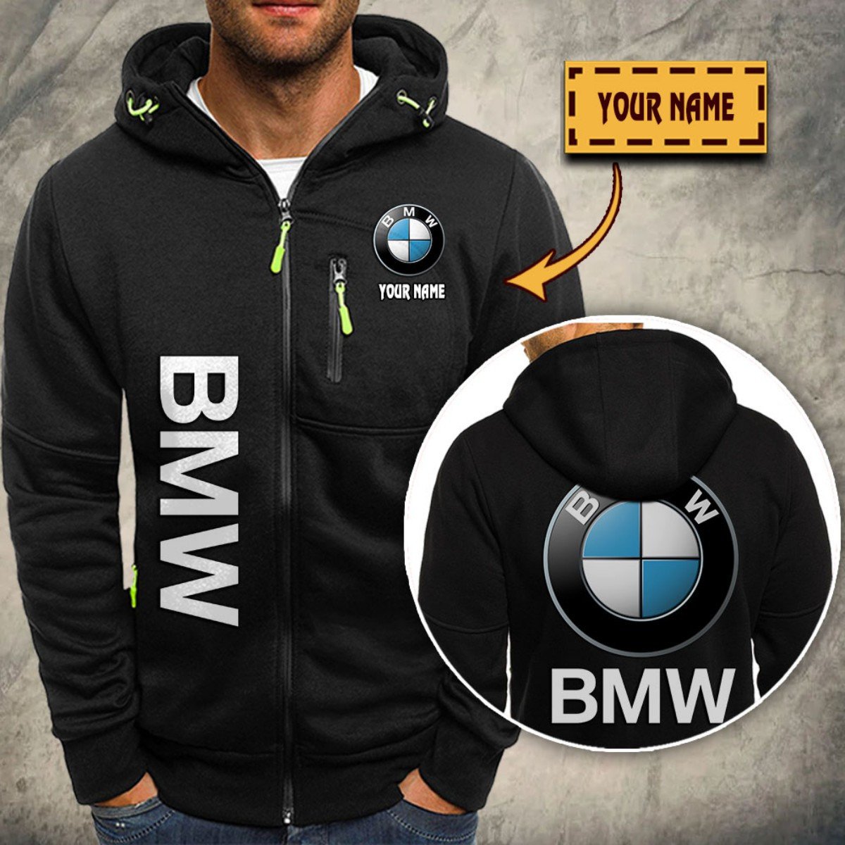 BMW Car Kapuzensweatjacke