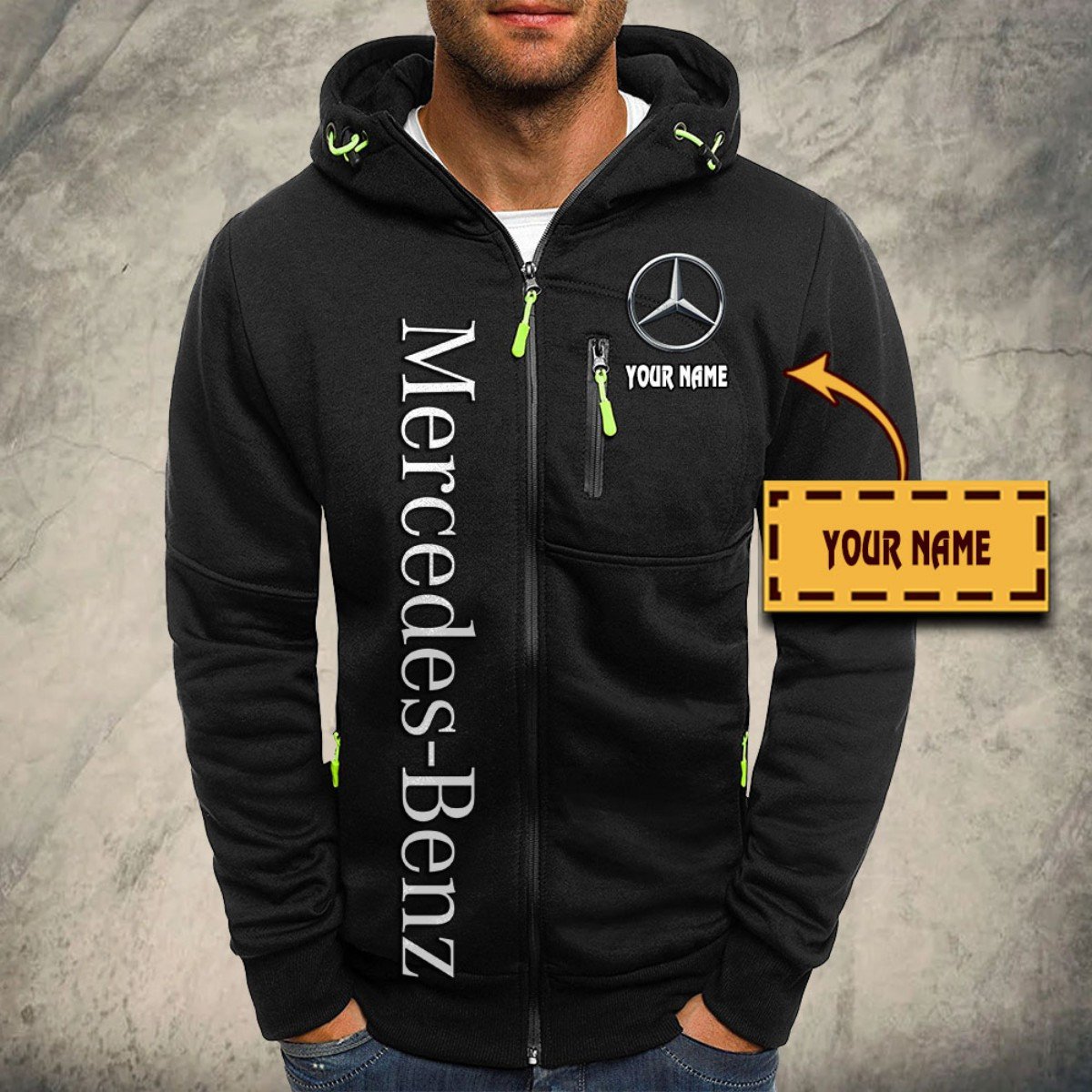 Mercedes-Benz White Kapuzensweatjacke – Bild 2