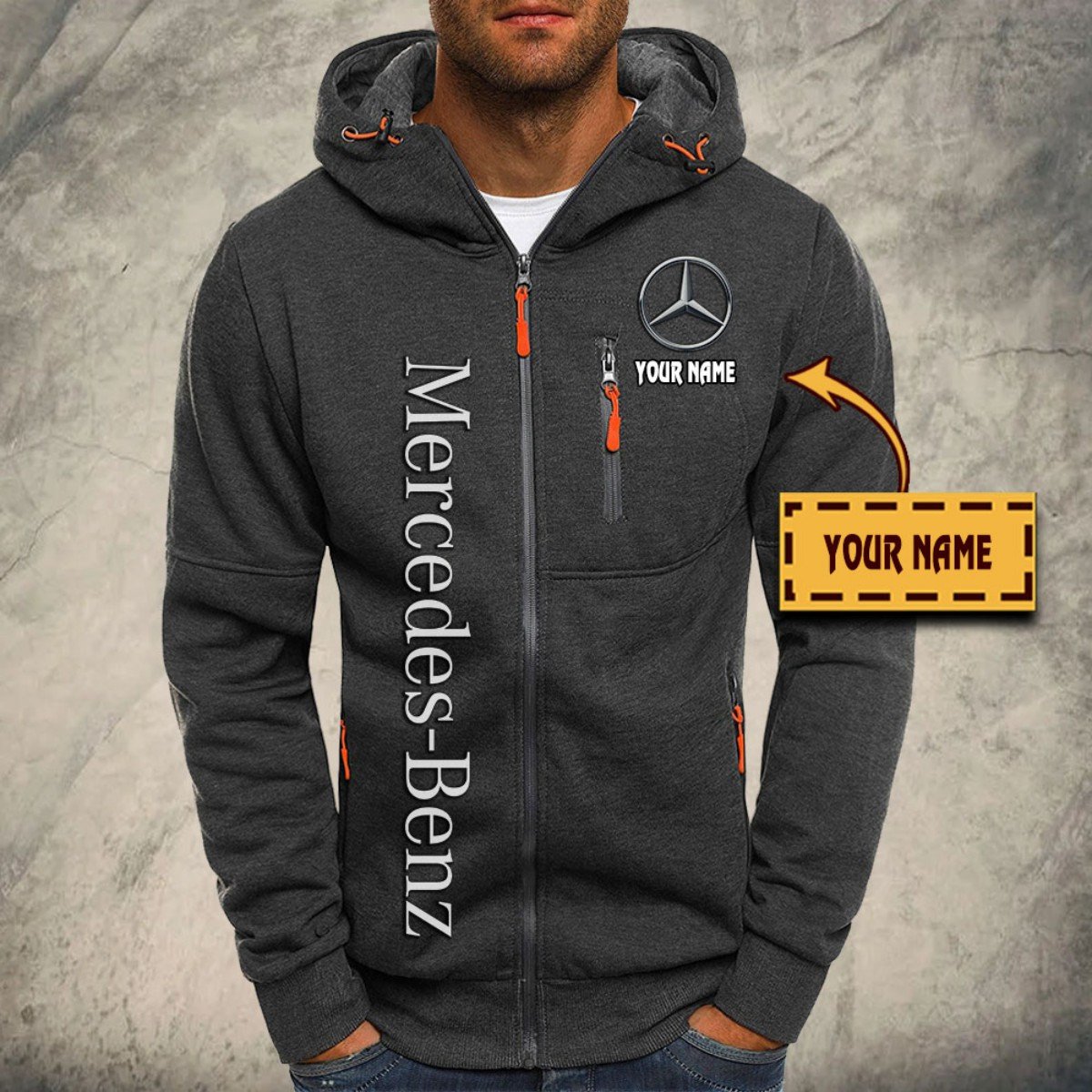 Mercedes-Benz White Kapuzensweatjacke – Bild 4