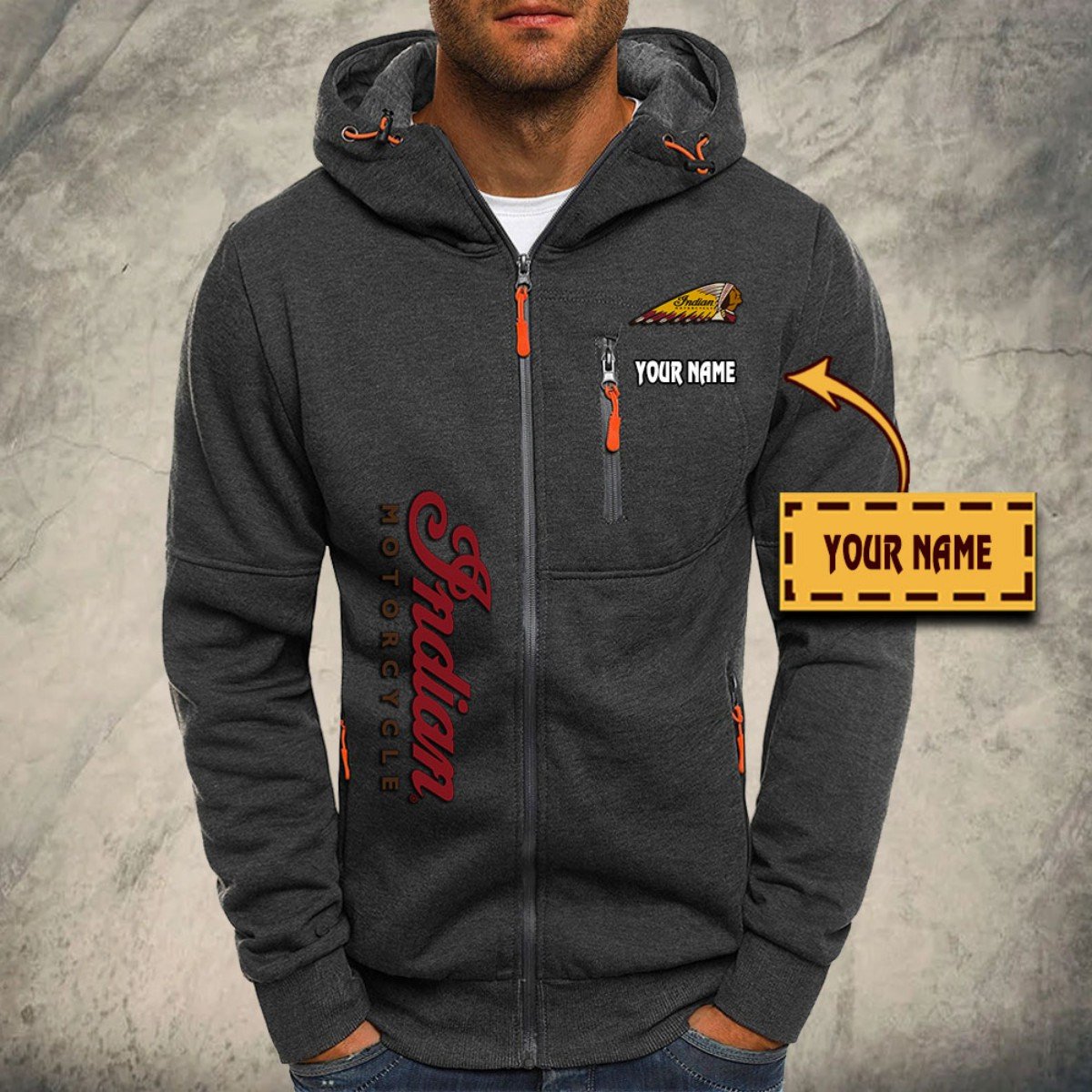 Indian Motorcycle Kapuzensweatjacke – Bild 4