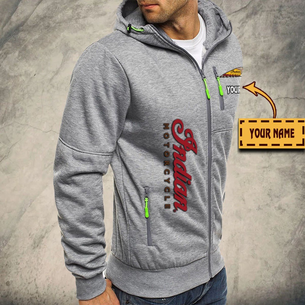 Indian Motorcycle Kapuzensweatjacke – Bild 6