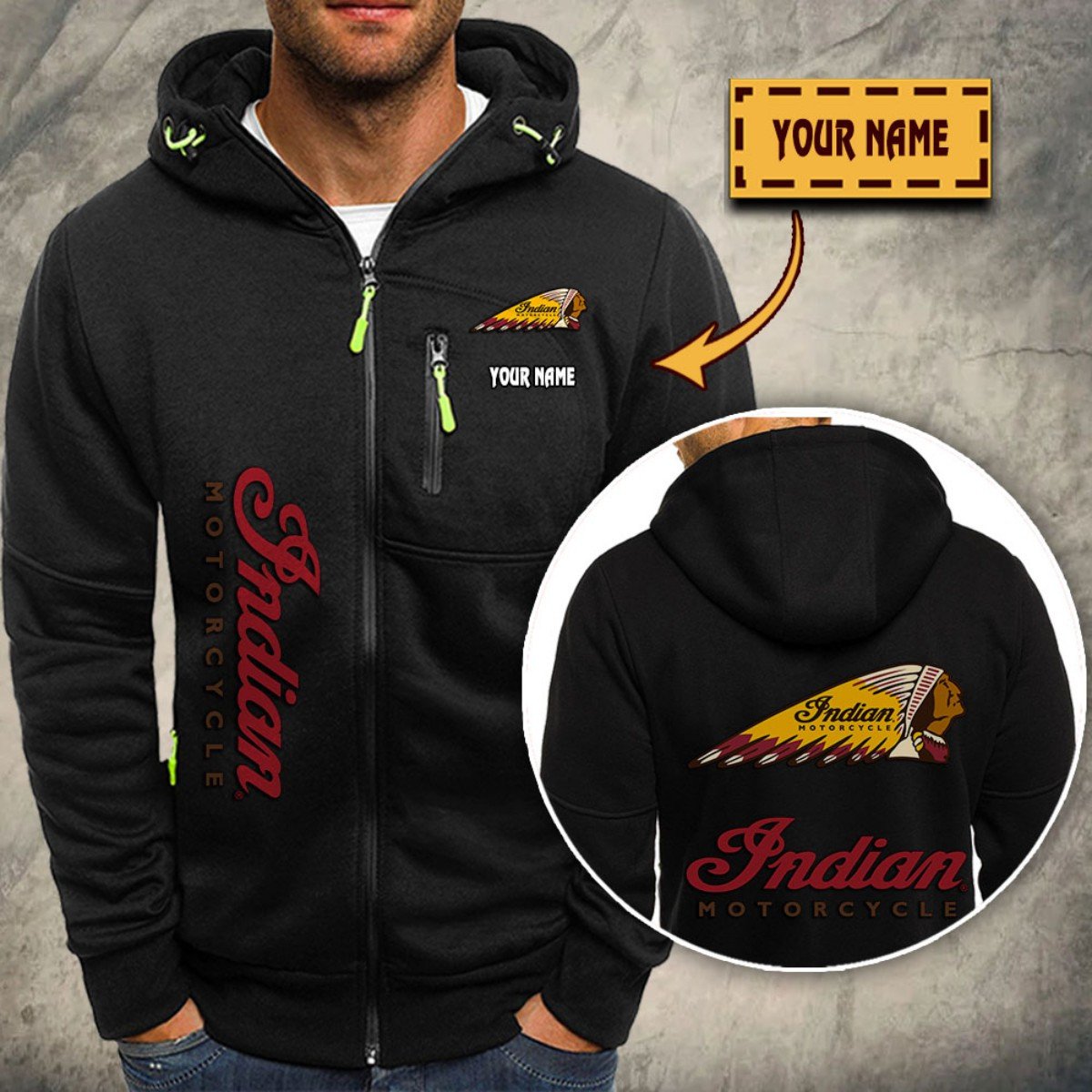 Indian Motorcycle Kapuzensweatjacke
