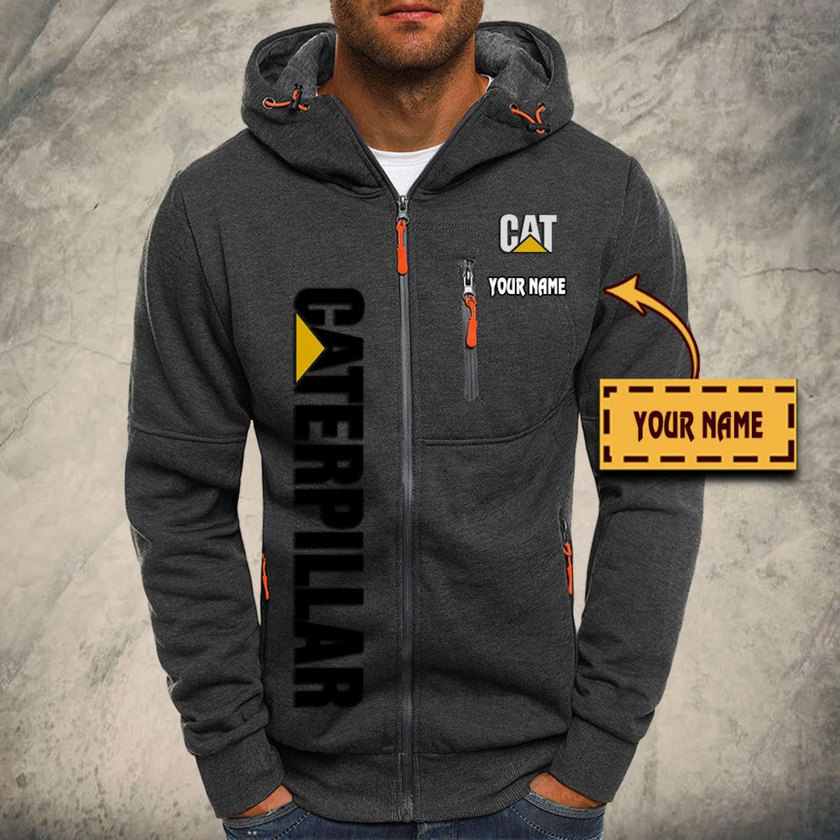 Caterpillar Inc Kapuzensweatjacke – Bild 4