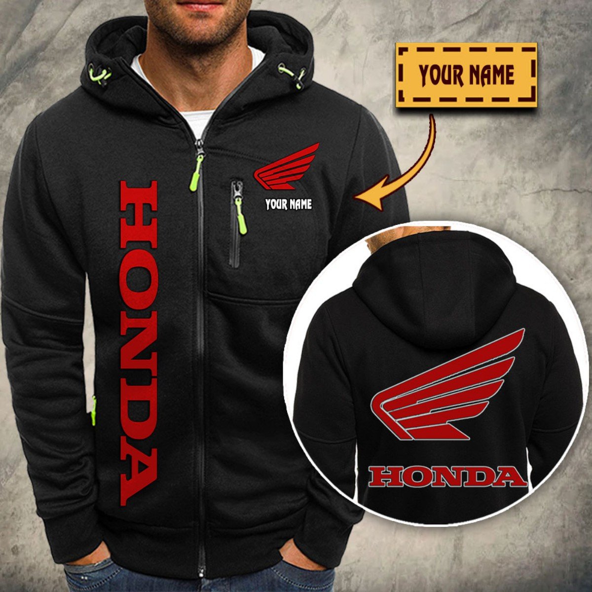 Honda Motorcycle Kapuzensweatjacke