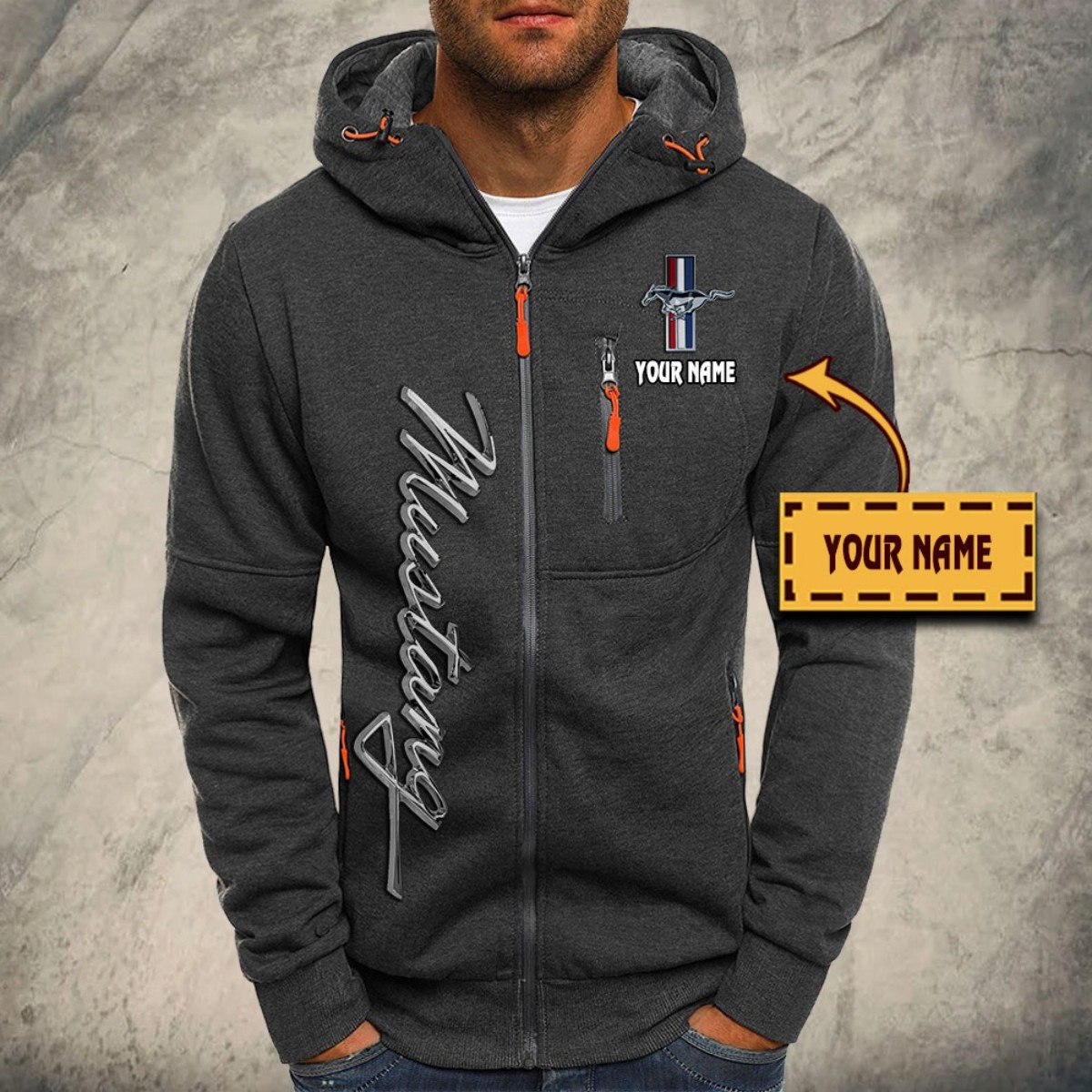 Ford Mustang Kapuzensweatjacke – Bild 4
