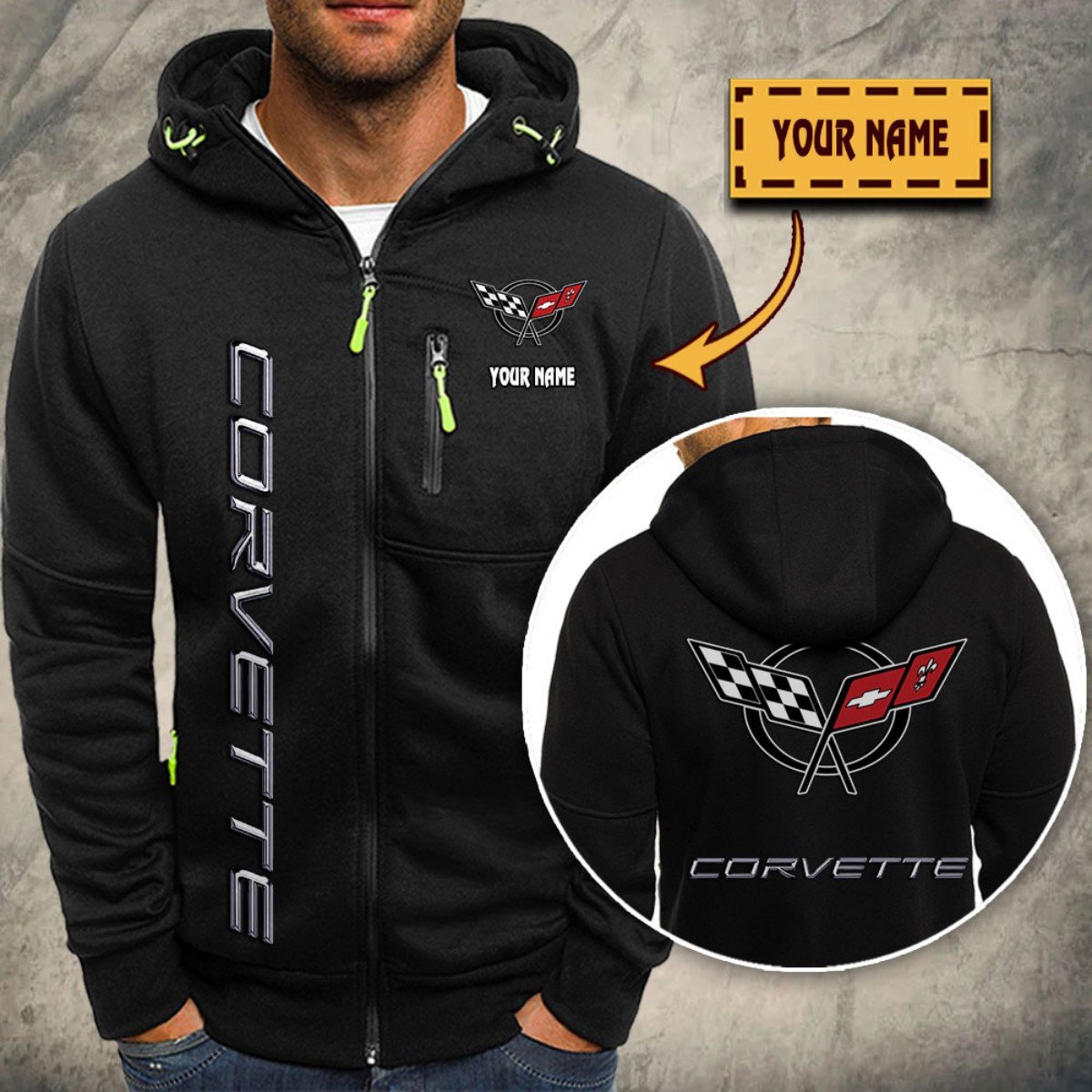 Corvette C5 Kapuzensweatjacke