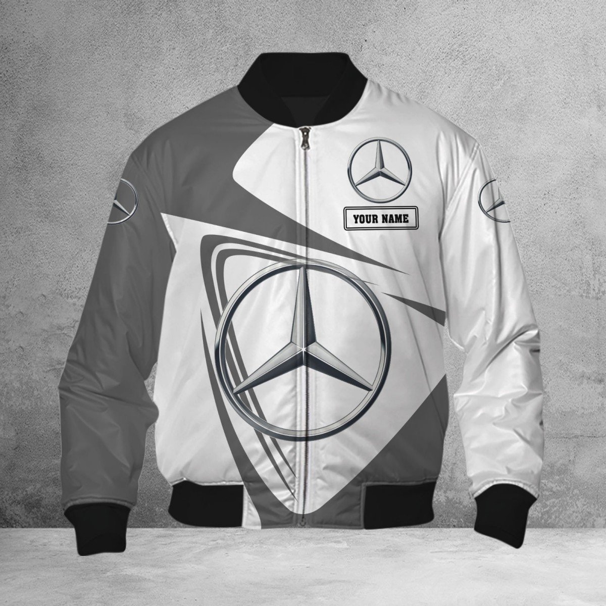 Mercedes-Benz White Bomberjacke