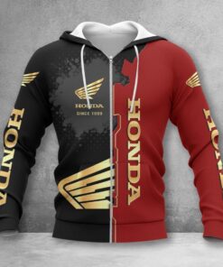Honda Motorcycle Zip Hoodie