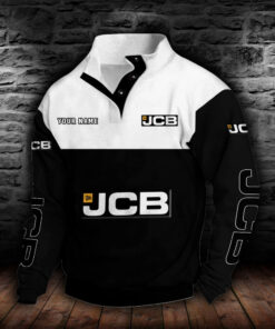 Alternative view of JCB Agricultural Tractors Stehkragen-Sweatshirt