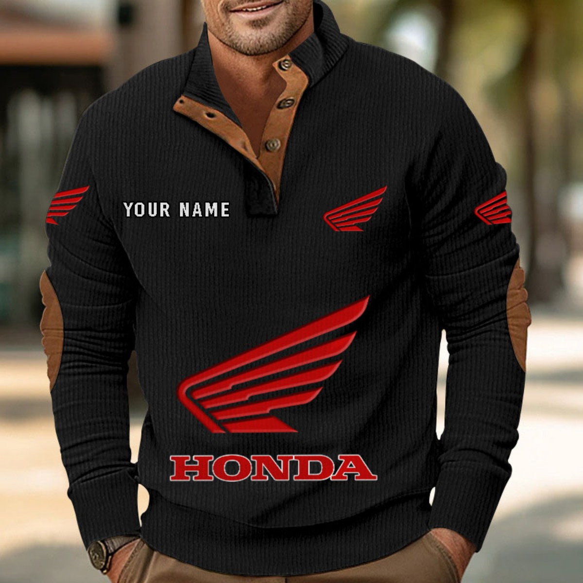 Honda Motorcycle Strickpullover – Bild 3
