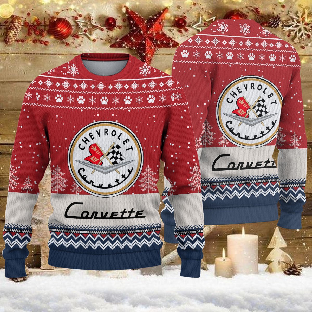 Weihnachtspullover Corvette C1 – Ugly Christmas Sweater