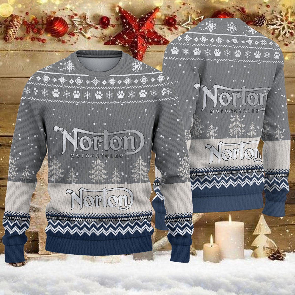 Weihnachtspullover Norton Motorcycles - Ugly Christmas Sweater