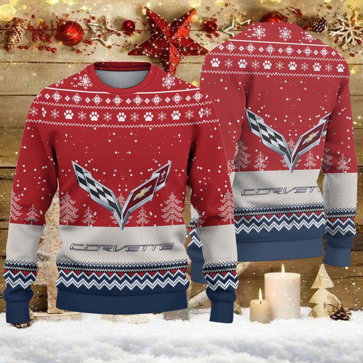 Weihnachtspullover Corvette C7 – Ugly Christmas Sweater