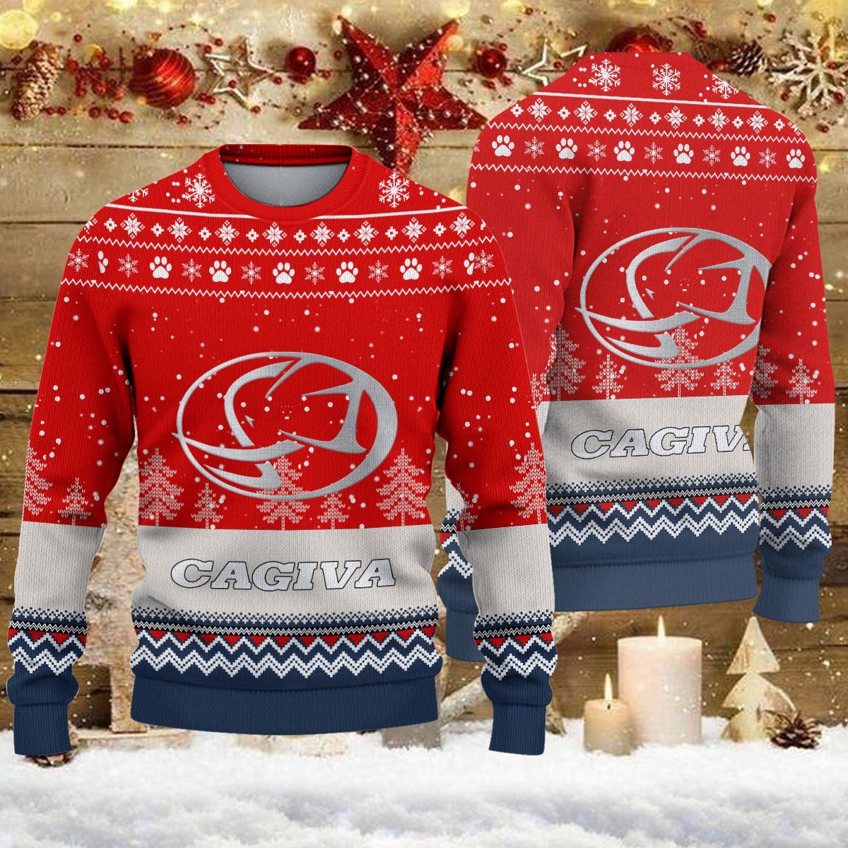 Weihnachtspullover Cagiva Motorcycles - Ugly Christmas Sweater