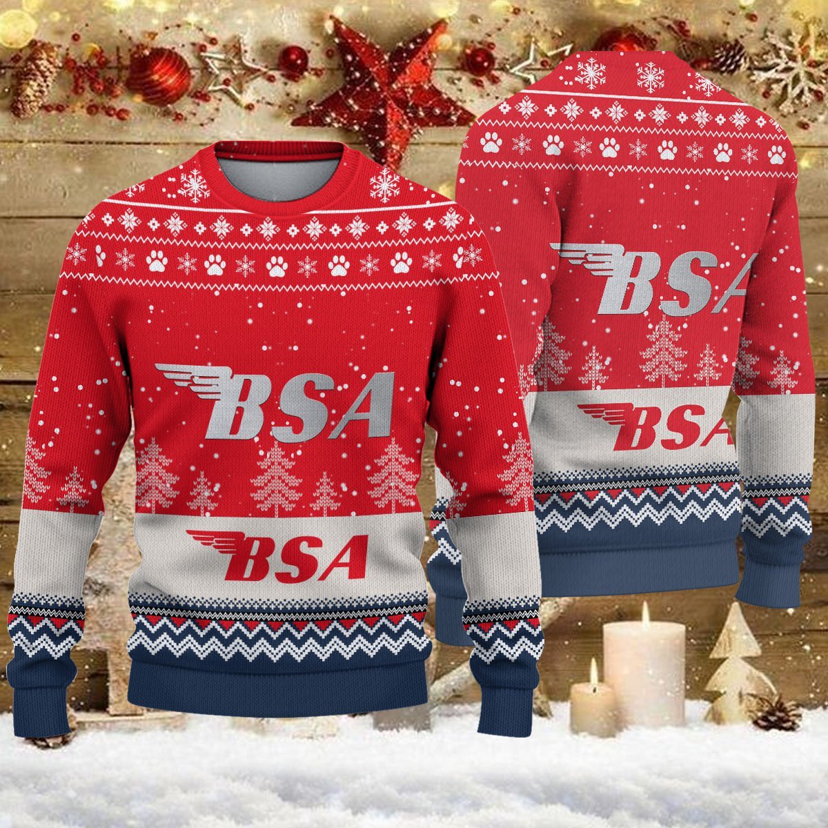 Weihnachtspullover BSA Motorcycles - Ugly Christmas Sweater