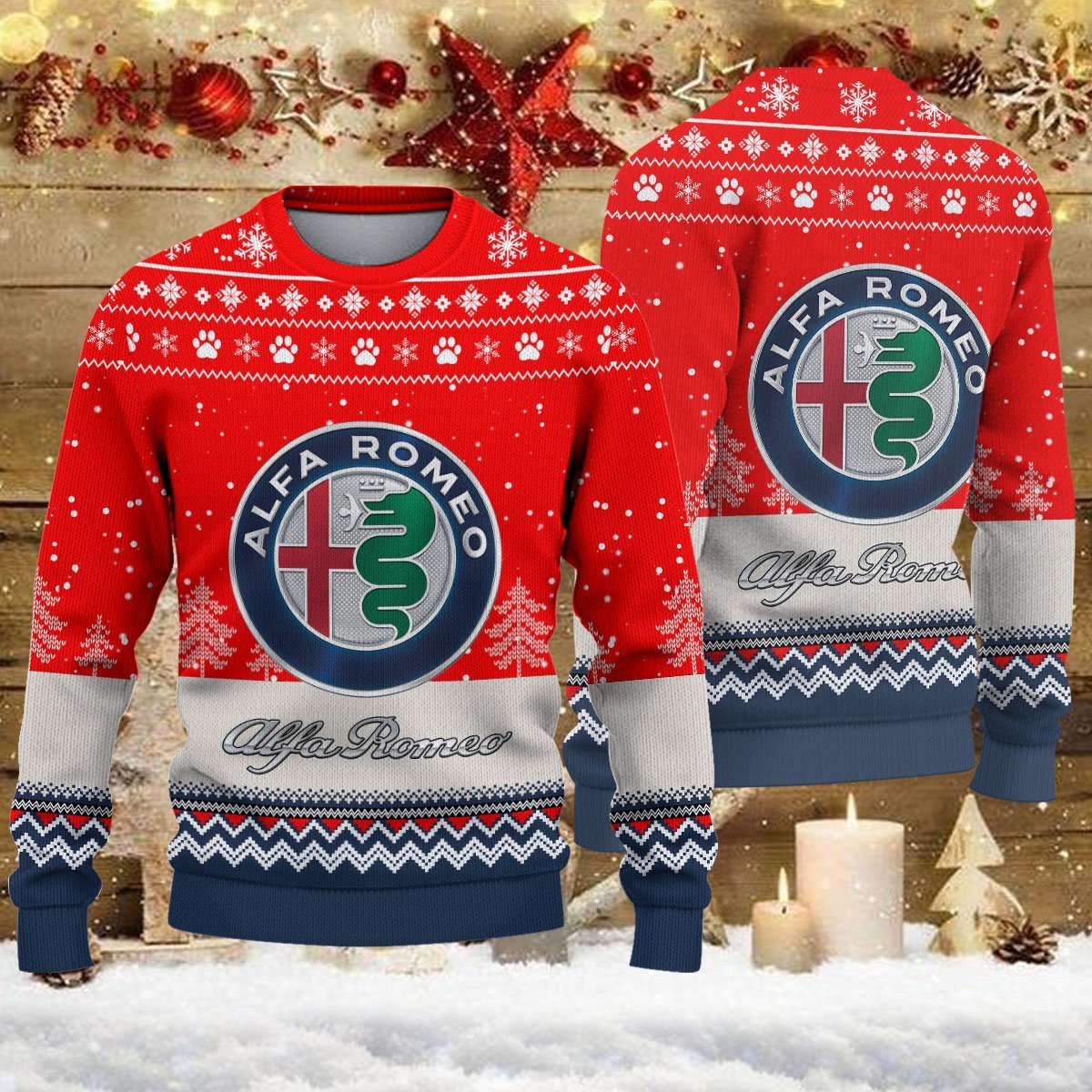 Weihnachtspullover Alfa Romeo – Ugly Christmas Sweater