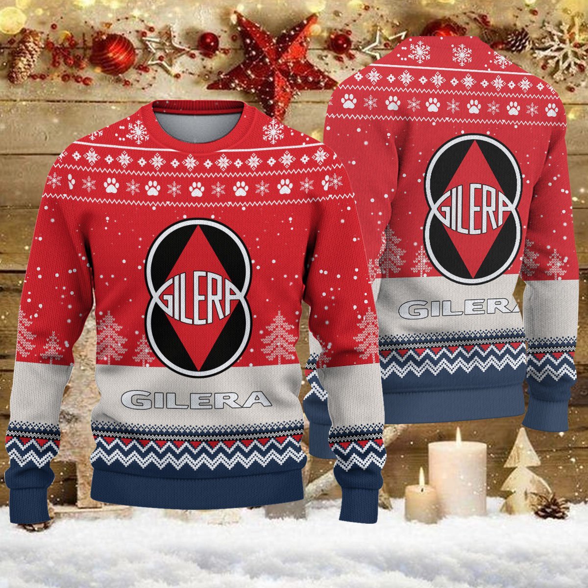 Weihnachtspullover Gilera Motorcycles - Ugly Christmas Sweater