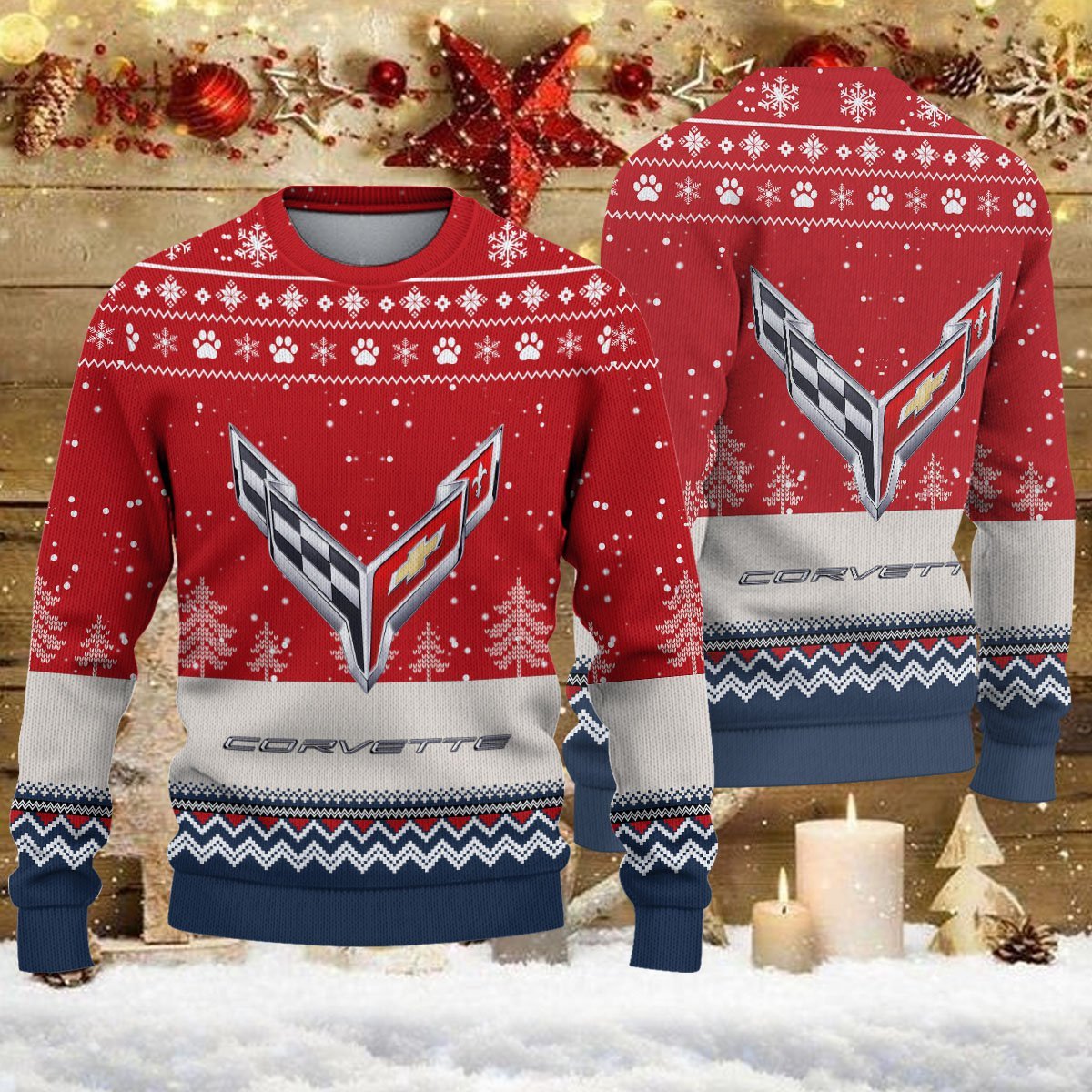 Weihnachtspullover Chevrolet Corvette – Ugly Christmas Sweater