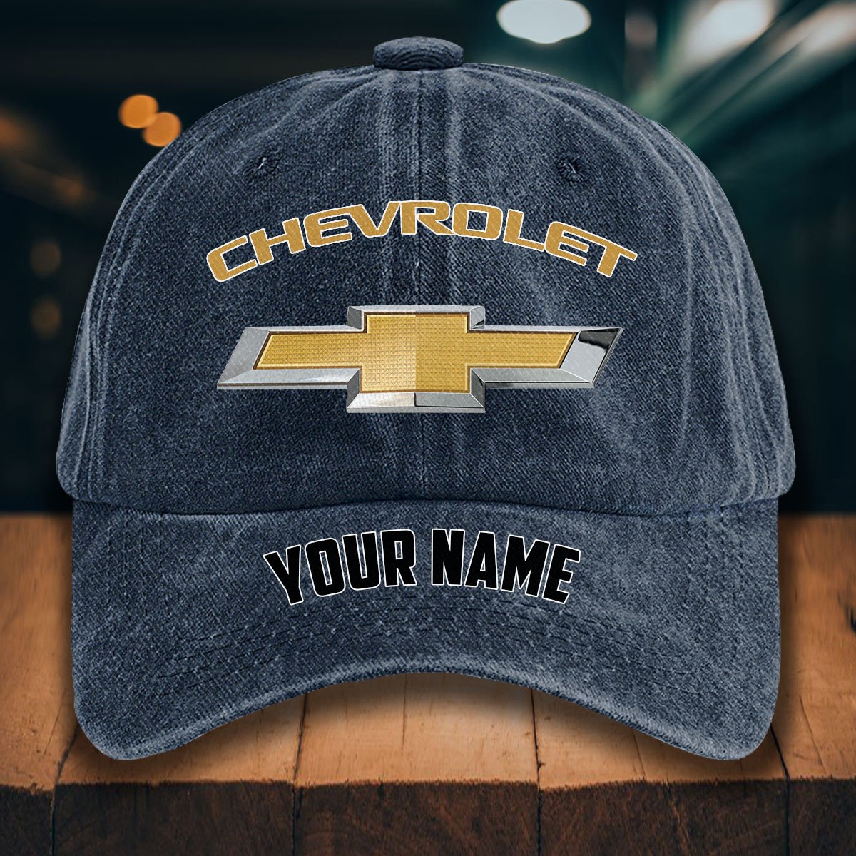 Chevrolet Gewaschene Denim-Kappe – Bild 7