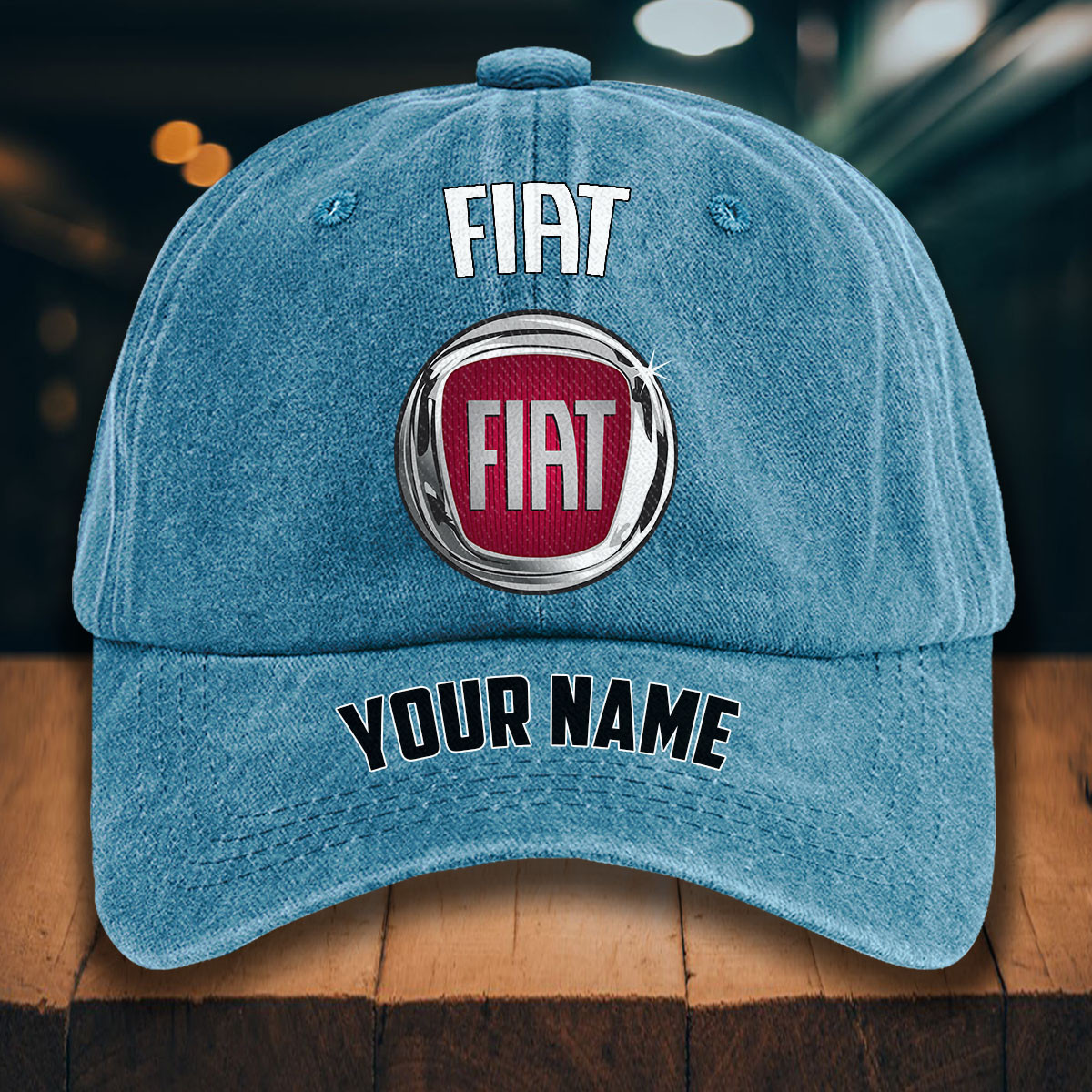 Fiat Gewaschene Denim-Kappe – Bild 2