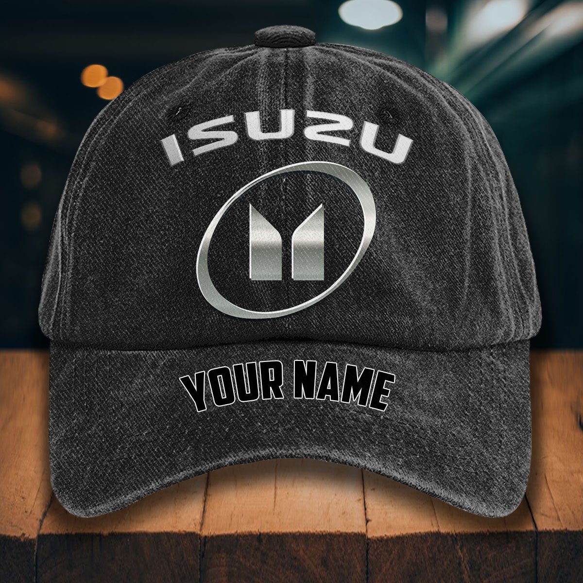 Isuzu Gewaschene Denim-Kappe