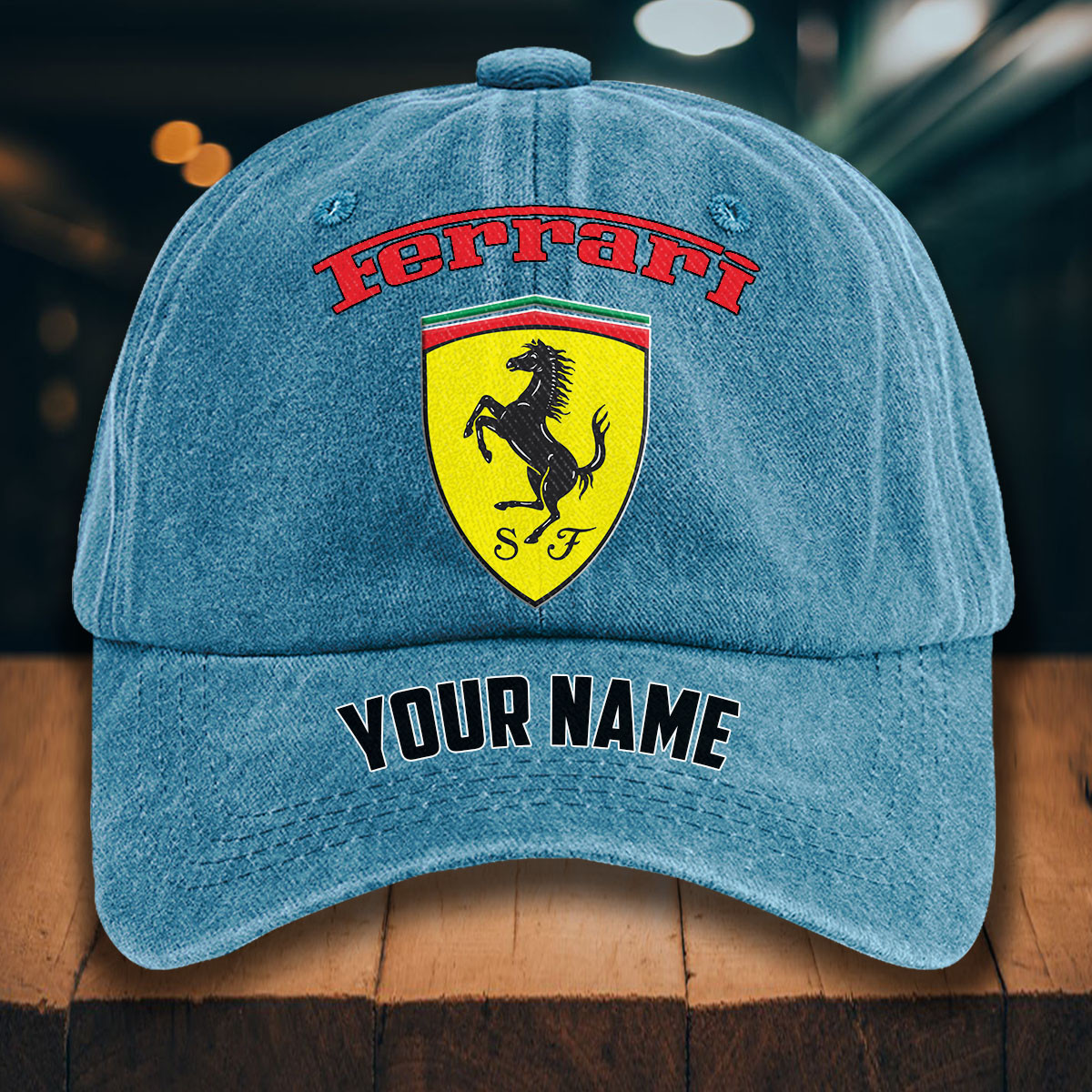 Ferrari Gewaschene Denim-Kappe – Bild 2